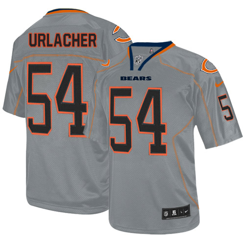 Men's Elite Brian Urlacher Nike Jersey Lights Out Grey - #54 NFL Chicago Bears